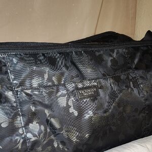 Victoria's Secret Black Floral Toiletry Bag